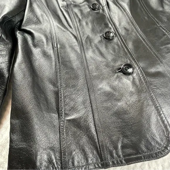 🔥East5th Genuine Leather Black Women’s Jacket Size Small