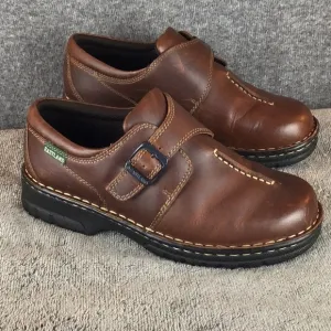 Eastland Syracuse Brown Leather Buckle Accent Shoes Sz 8W