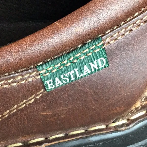 Eastland Syracuse Brown Leather Buckle Accent Shoes Sz 8W