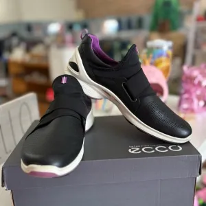 ECCO Biom Shoes Women's 40 Fjuel Band Black Leather Comfort Sneaker