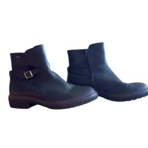 ECCO Crepetray Hybird Gore Tex Ankle Unisex, black w/brown sole trim, women’s 12