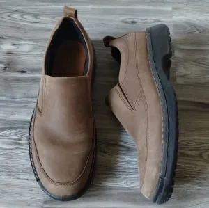 ECCO Fusion Men's Brown Nubuck  Slip-On Shoes Size 43 US 9-9.5