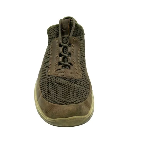 ECCO Soft 7 Runner Mens 7 Leather Running Shoes Brown Athletic Sneaker Comfort