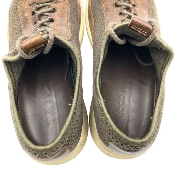ECCO Soft 7 Runner Mens 7 Leather Running Shoes Brown Athletic Sneaker Comfort