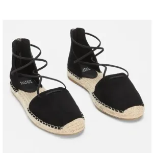 Eileen Fisher Lace-Up Espadrille Black Sandals, Size 11 EXCELLENT! $160