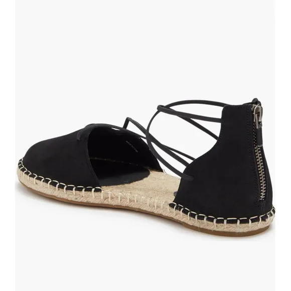 Eileen Fisher Lace-Up Espadrille Black Sandals, Size 11 EXCELLENT! $160