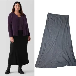 Eileen Fisher Silk/Cotton Blend Maxi Skirt in Size Petite Medium