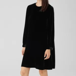 Eileen Fisher - Velvet Crew Neck Dress