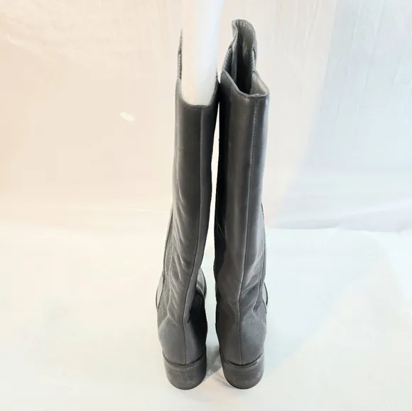 EILEEN FISHER Women's 5.5 Destry Gray Leather Recycled Stretch Knit Boot New