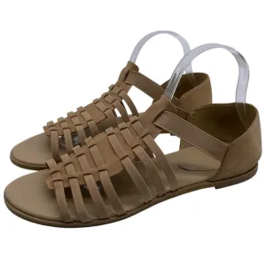 Eileen Fisher Womens Shoes Rato Sandals Sz 11 Brown Leather Flat Casual Chic