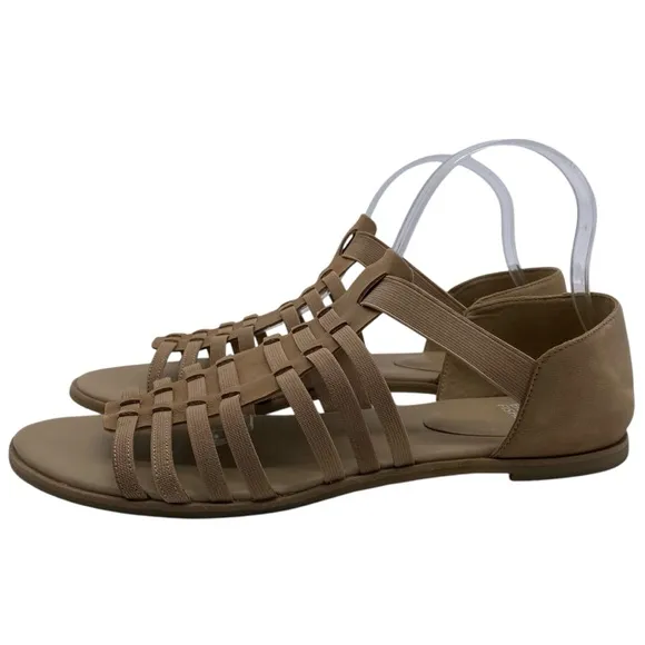 Eileen Fisher Womens Shoes Rato Sandals Sz 11 Brown Leather Flat Casual Chic
