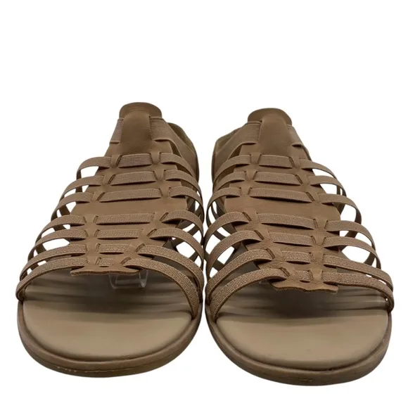 Eileen Fisher Womens Shoes Rato Sandals Sz 11 Brown Leather Flat Casual Chic