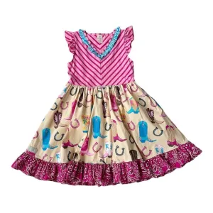 Eleanor Rose Boots and Stripes Harper Dress. Size 8