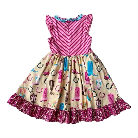 Eleanor Rose Boots and Stripes Harper Dress. Size 8