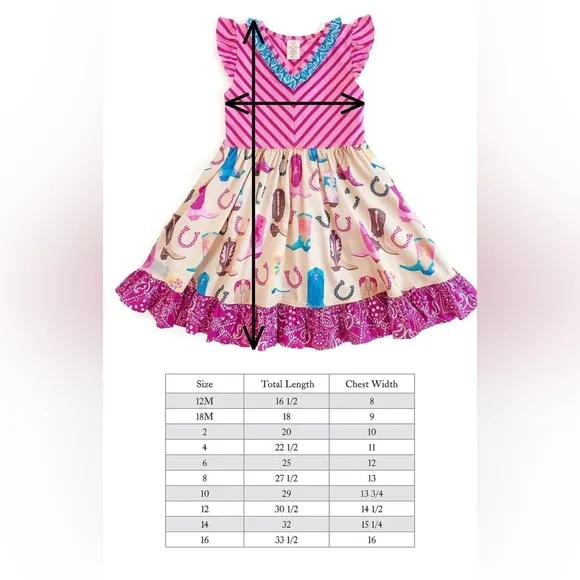 Eleanor Rose Boots and Stripes Harper Dress. Size 8