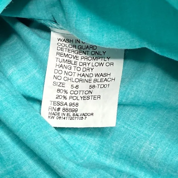 Eleanor Rose Girls Turquoise Thanksgiving Parade Tessa Dress Size 5-6