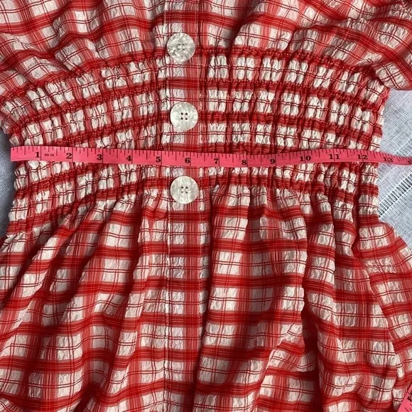 En Saison NWT red and white checkered midi dress.