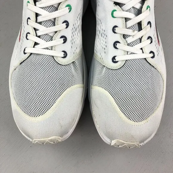 Enda Men's Size 11D Secretary Bird All White Lace-Up Running Sneakers Shoes