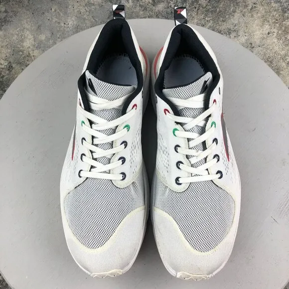 Enda Men's Size 11D Secretary Bird All White Lace-Up Running Sneakers Shoes