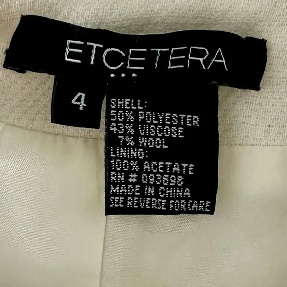 Etcetera Women's Blazer Jacket Size 4