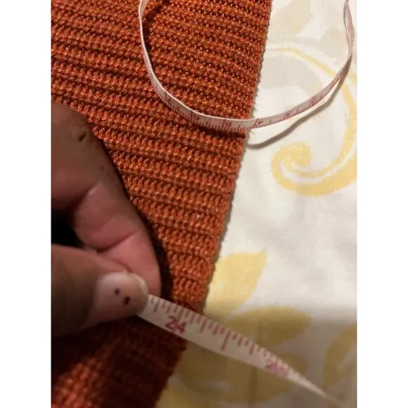EUC Jessica Simpson Rust Rib Knit Sweater Size Small