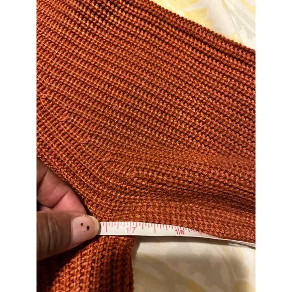EUC Jessica Simpson Rust Rib Knit Sweater Size Small