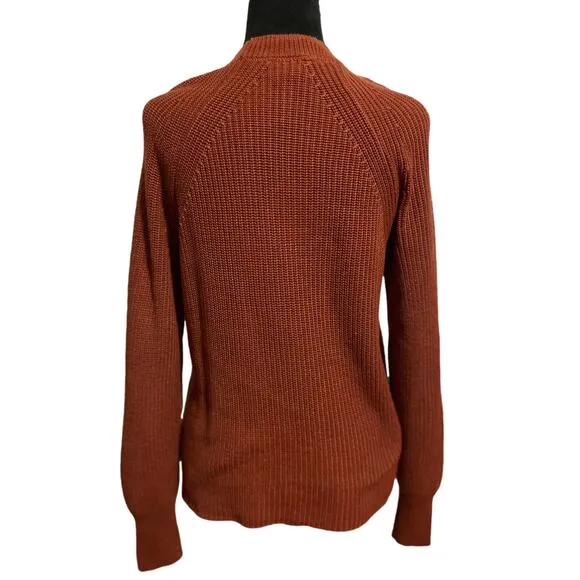 EUC Jessica Simpson Rust Rib Knit Sweater Size Small