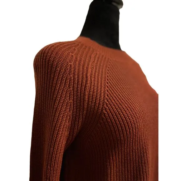EUC Jessica Simpson Rust Rib Knit Sweater Size Small