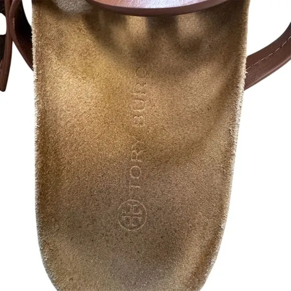 EUC Tory Burch Miller Cloud Sandals Women's Thong Brown Size 9