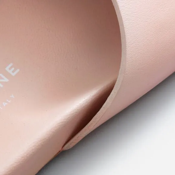 EVERLANE The Form Crossover Sandal Pale Rose Leather Slip On Flat Size 7 NEW