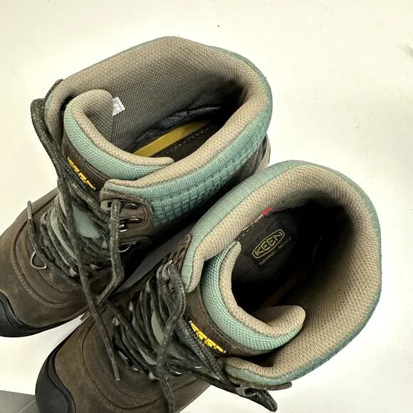 EXCELLENT KEEN Women Revel II Snow Boots Insulated Waterproof Leather Hiking 9.5