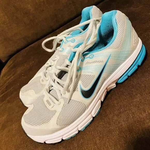 Excellent NIKE Structure 15 Running Shoes Womens 9.5 US 41 EUR Light Grey Turq.
