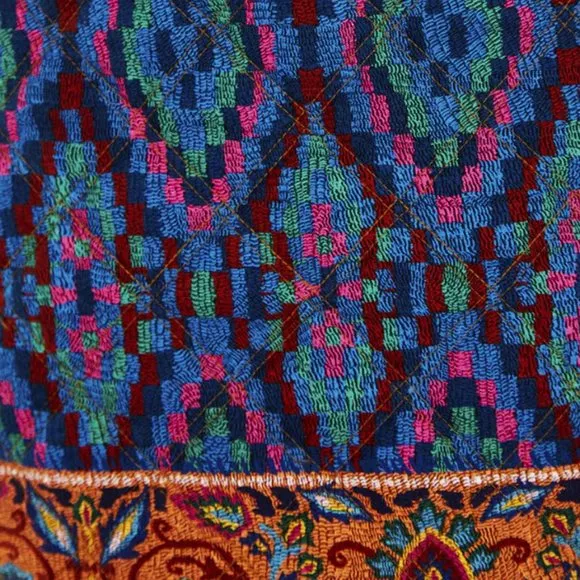 FARM RIO Tapestry Scarf Blue Mini Skirt M