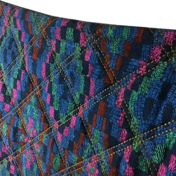 FARM RIO Tapestry Scarf Blue Mini Skirt M