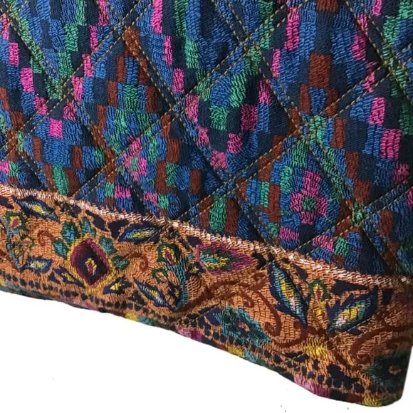FARM RIO Tapestry Scarf Blue Mini Skirt M