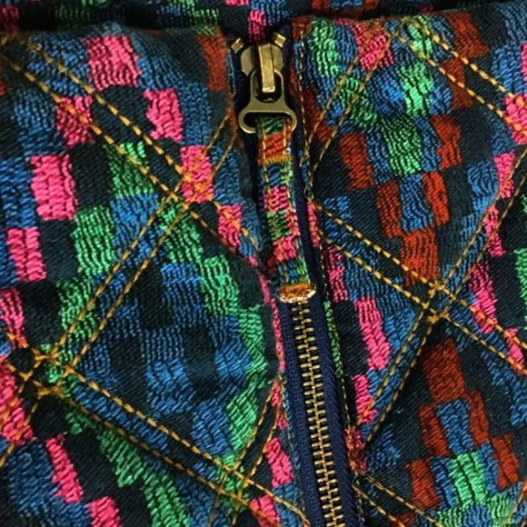 FARM RIO Tapestry Scarf Blue Mini Skirt M