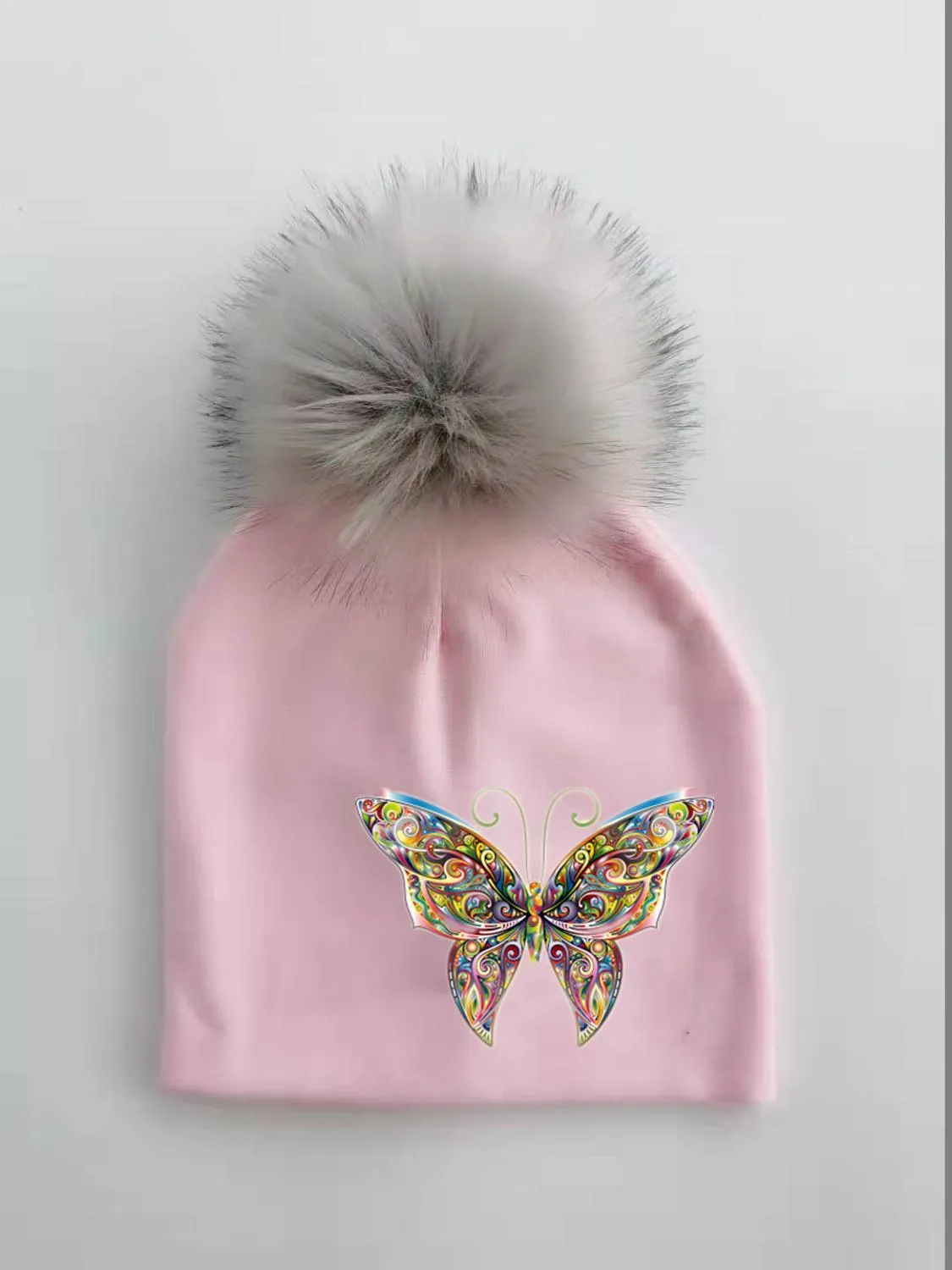 Fashion Baby Cap With Butterfly Toddlers Infant Bonnet Baby Hat For Boys and Girls Travel Hat Cap