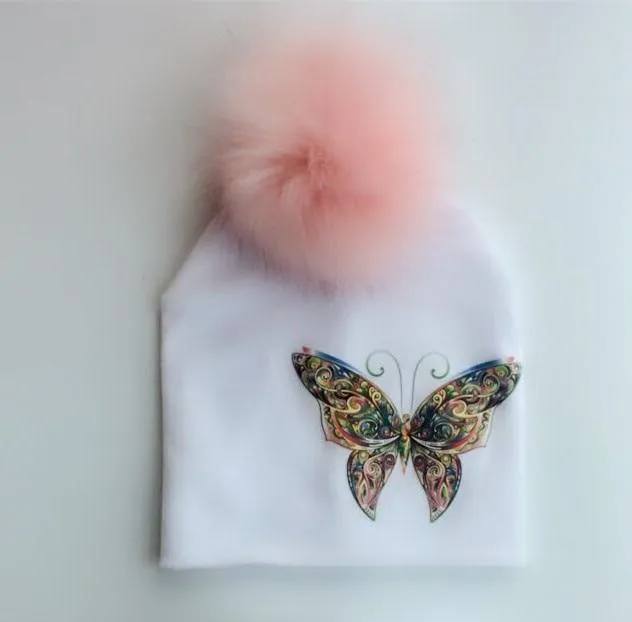 Fashion Baby Cap With Butterfly Toddlers Infant Bonnet Baby Hat For Boys and Girls Travel Hat Cap