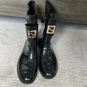 Fendi Black Rain  Boots