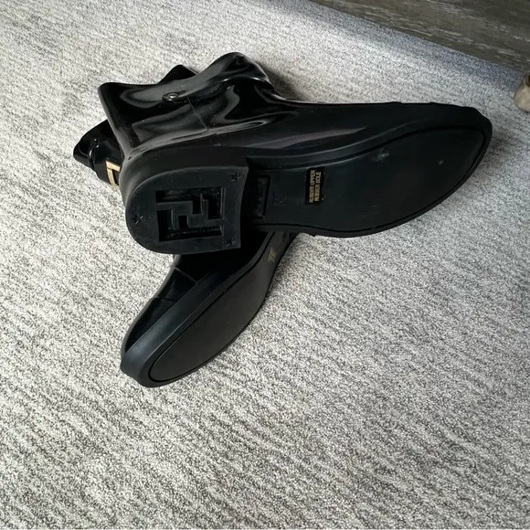 Fendi Black Rain  Boots