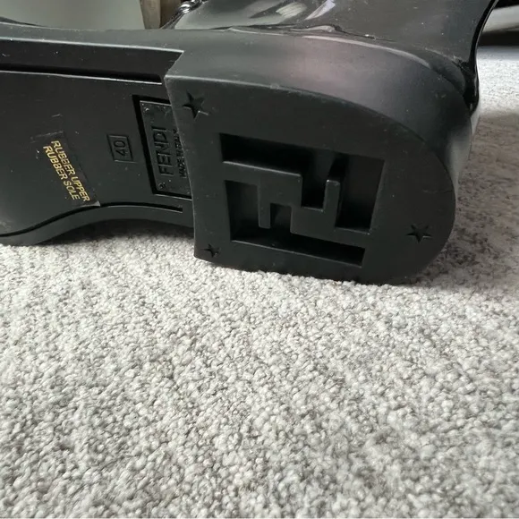 Fendi Black Rain  Boots