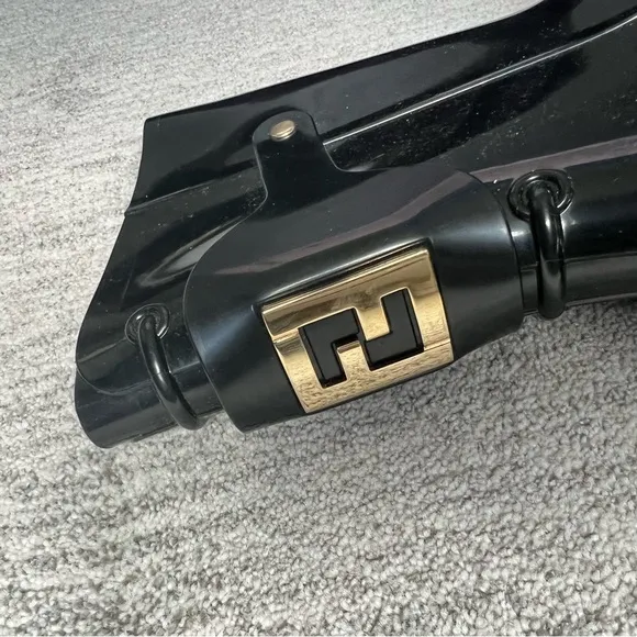 Fendi Black Rain  Boots
