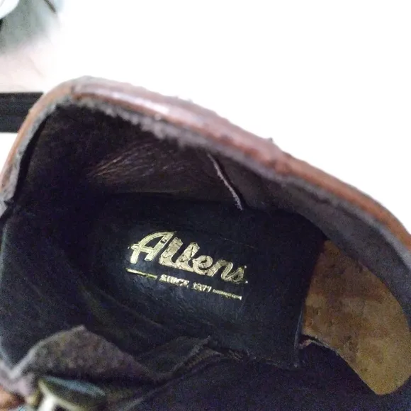 Final Sale  - ALLENS Brown Leather Western Style Dress Boots