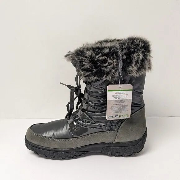 Flexus Stormy Waterproof Winter Boots, Grey, Women's 9 M (EU 40)