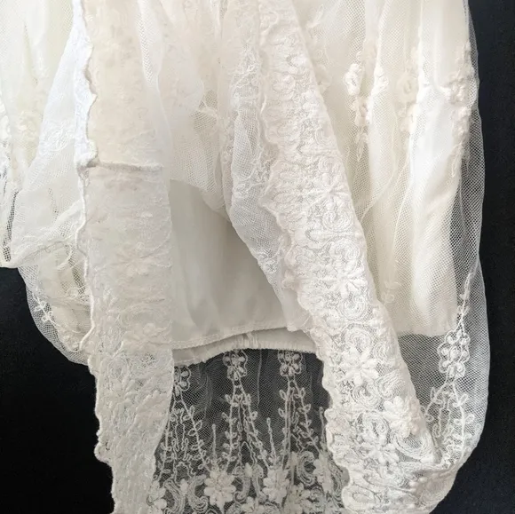 Floral Crochet Tiered Lace Dress