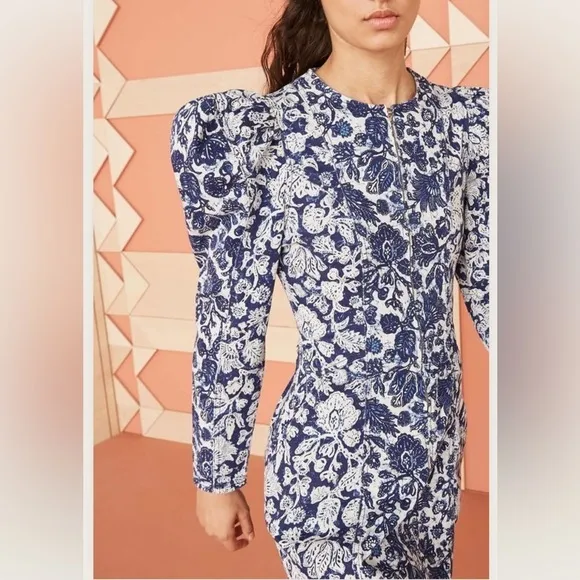Floral Mini Denim Dress