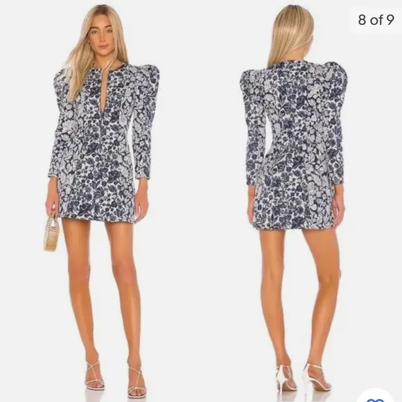 Floral Mini Denim Dress