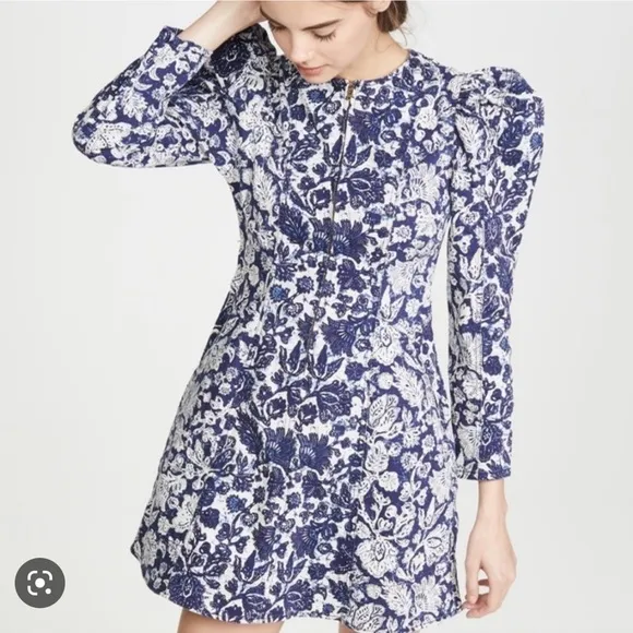 Floral Mini Denim Dress