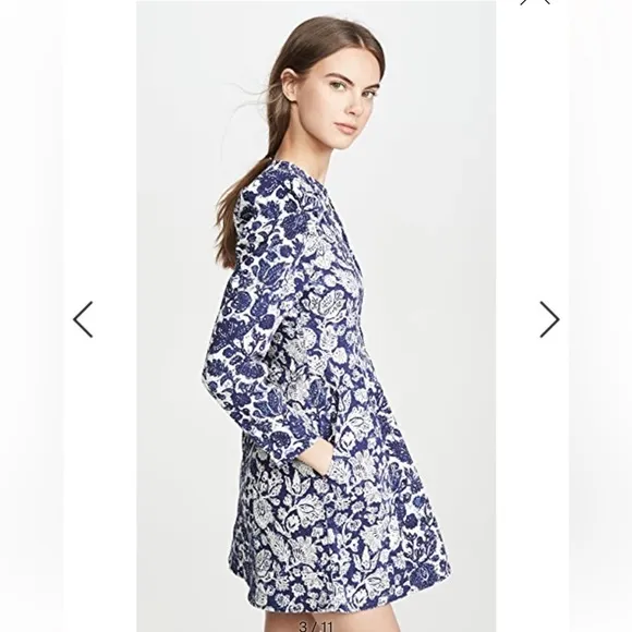 Floral Mini Denim Dress