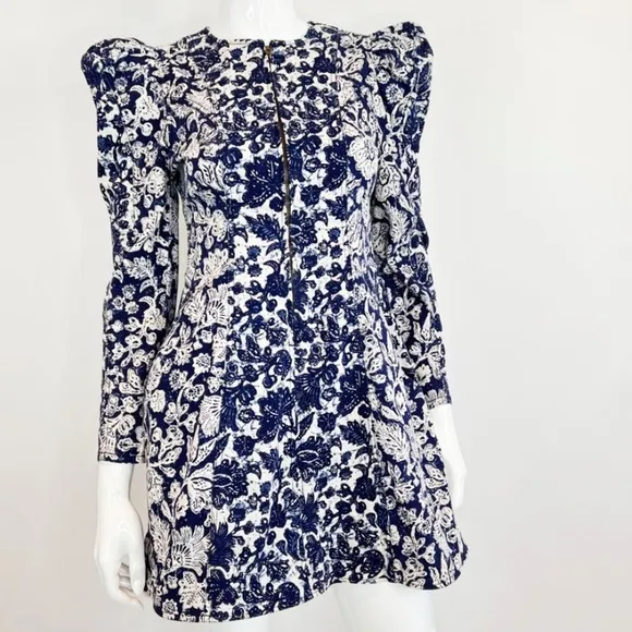 Floral Mini Denim Dress